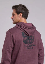 Load image into Gallery viewer, Stetson Back Shield Logo (Maroon) - Men's Hoodie Sweatshirt