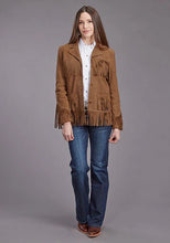 Load image into Gallery viewer, Stetson Fringed Straight Front (Brown) - Women's Lamb Suede Jacket