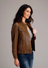 Load image into Gallery viewer, Stetson Jean Style (Brown) - Women's Leather Jacket