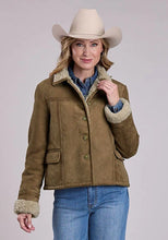 Load image into Gallery viewer, Stetson Cropped Shearling Lined (Brown) - Women's Suede Leather Jacket