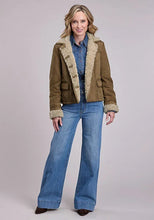 Load image into Gallery viewer, Stetson Cropped Shearling Lined (Brown) - Women's Suede Leather Jacket