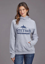 Load image into Gallery viewer, Stetson Rider Logo (Grey) - Women's Hoodie Sweatshirt