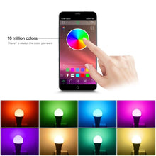 Load image into Gallery viewer, 110V 220V Bluetooth E27 RGBW LED Bulb Lights 5W 10W 15W RGB Lampada Changeable Colorful RGBWW LED Lamp With Remote+Memory Mode Smart Light Bulbs, RGBCW Color Changing Light Bulb Dimmable, 7W A19 led Bulb 60W Equivalent, Smart Bulbs That Work