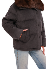 Load image into Gallery viewer, Elisa Genuine Polar Fox Fur Cashmere Effect Down Coat