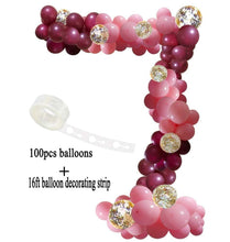 Load image into Gallery viewer, 112 pcs Red Rose Gold Birthday Pink Latex Balloon Garland Arch Kit For Girls Wedding Party Decoration Baby Showers Girl Birthday Party Ballons Decoration for Girls