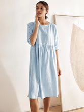 Load image into Gallery viewer, 100% Linen A-Line Midi Dress VALENCIA