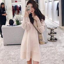 Load image into Gallery viewer, French style orange sweater skirt for fall and winter