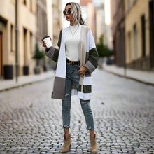 Load image into Gallery viewer, Women’s Color Matching Knit Cardigan