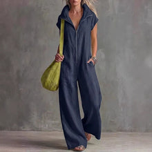 Load image into Gallery viewer, Women's Loose Sleeveless Jumpsuit with Pockets – Linen-Look