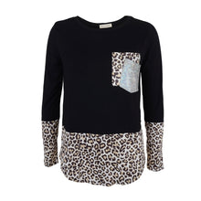 Load image into Gallery viewer, Two Tone Mixed Print Sweater