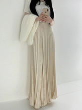 Load image into Gallery viewer, High Waist Slim White Pleated Casual Pants