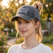 Load image into Gallery viewer, Boy Mom Ponytail Baseball Cap