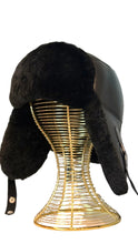 Load image into Gallery viewer, Genuine Leather Shearling Hat Unisex