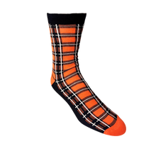 Load image into Gallery viewer, Burnt Orange, Navy Bamboo Socks