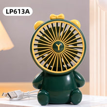Load image into Gallery viewer, Creative Cartoon Bear Desktop Mini Fans Big Wind Desktop Portable USB Charging Handheld Fan Portable Air Conditioning Handheld Cooling Fan Charging Usb Fan Portable Handheld Fan