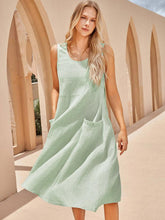 Load image into Gallery viewer, 100% Linen Swing Beach Tank Dress GIANA