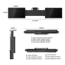 Load image into Gallery viewer, 12 Inch Laptop Dual Monitor 1920*1080 HD IPS LCD Dual Monitor Screen Extender Laptops For Macbook Huawei