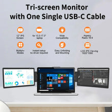 Load image into Gallery viewer, 12 Inch Laptop Dual Monitor 1920*1080 HD IPS LCD Dual Monitor Screen Extender Laptops For Macbook Huawei