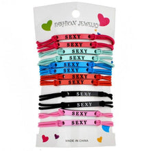 Load image into Gallery viewer, 12 pcs/set Charms Bracelet Couple Braided Adjustable Elastic Rope Chain Handmade Bracelets Adjustable Rope Matching Set Comfortable Bracelet Gift For Women Best Friend Matching Relationship Jewelry