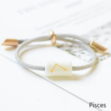 Load image into Gallery viewer, 12 Zodiac Bracelet Charm Jewelry Adjustable Braided Rope Couple Bracelets Handmade Navy String Bracelet With Metal Knot Men Women Braided Bracelets Gifts