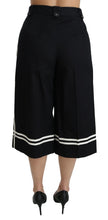 Load image into Gallery viewer, Dolce & Gabbana Black Lemon Embellished Palazzo Cropped Pants