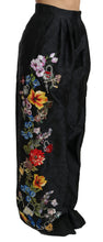 Load image into Gallery viewer, Dolce & Gabbana Black Brocade Floral Sequined Beaded Pants