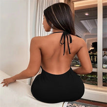 Load image into Gallery viewer, Summer Deep V-neck Dress Temperament Sling Backless Halter Dresses Women's Clothing