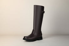 Load image into Gallery viewer, Women’s Retro British-Style Riding Boots – Leather Belt Buckle Knee Boots