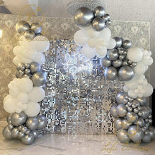 Load image into Gallery viewer, 122 pieces White Silver Latex Balloon Arch Garland Kit For Baby Shower Wedding Birthday Graduation Anniversary Bachelorette Party Luxury Ballons