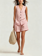 Load image into Gallery viewer, Women's Sleeveless Vest Top & Shorts Set