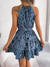 Load image into Gallery viewer, Chiffon Leopard Print Ruffled Swing Dress for Women, Available in Multiple Colors