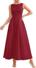 Load image into Gallery viewer, Women's Slim-Fit Long Vest Dress – A-Line High-Waist Sleeveless
