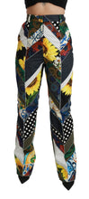 Load image into Gallery viewer, Dolce & Gabbana Multicolor Print High Waist Straight Pants