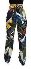 Load image into Gallery viewer, Dolce & Gabbana Multicolor Print High Waist Straight Pants