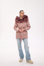 Load image into Gallery viewer, Genuine Silver Fox Fur Trim Down Insulated Parka
