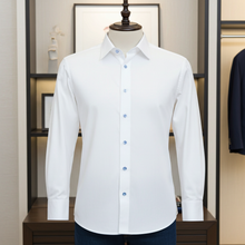 Load image into Gallery viewer, Gordon Button-Up Shirt With Contrast Details // White // Contemporary Fit (Regular)