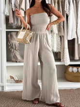 Load image into Gallery viewer, Smocked Tube : Wide-Leg Jumpsuit