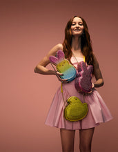 Load image into Gallery viewer, Betsey Johnson Peeps Rhinestone Bunny Crossbody Pink