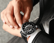 Load image into Gallery viewer, Men's Waterproof Sport Watch With Leather Belts And Large Numbers Details Unique Design Perfect Gift