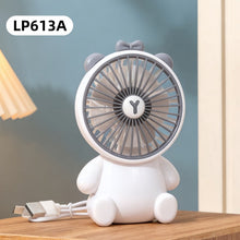 Load image into Gallery viewer, Creative Cartoon Bear Desktop Mini Fans Big Wind Desktop Portable USB Charging Handheld Fan Portable Air Conditioning Handheld Cooling Fan Charging Usb Fan Portable Handheld Fan