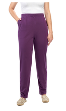 Load image into Gallery viewer, Women's Knit Pull on Pants - Cotton Blend with Flat Front waistband