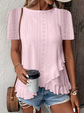 Load image into Gallery viewer, Women’s Casual Solid Color Short Sleeve Crew Neck Top
