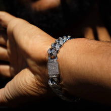 Load image into Gallery viewer, 12mm White Gold Diamond Cuban Link Bracelet