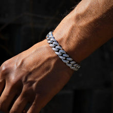 Load image into Gallery viewer, 12mm White Gold Diamond Cuban Link Bracelet