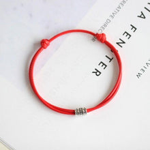 Load image into Gallery viewer, 1/2pcs Adjustable Black Red Leather Rope Bracelet Couple Jewelry Handmade Braided Charm Bracelet Adjustable Rope Bracelets Jewelry Gift Bracelets For Men Women Mutual Attraction Handmade Rope For Women Men