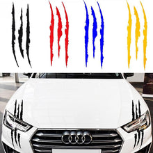 Load image into Gallery viewer, 1/2PCS Auto Car Stickers Reflective Monster Claw Marks Scratch Stripe Marks Auto Headlight Decal Dinosaur Raptor Scratches Decor Claw Marks Decal Reflective Sticker Monster Claw Marks Headlight Car Sticker Stripes Scratch Decal Vinyl Sticker