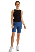 Load image into Gallery viewer, Turtle Bay New York Women's Compressed Double Knit Cycle Shorts in Polyester Blend Fabric with Side Phone Pockets