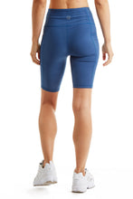 Load image into Gallery viewer, Turtle Bay New York Women's Compressed Double Knit Cycle Shorts in Polyester Blend Fabric with Side Phone Pockets