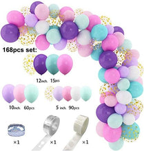 Load image into Gallery viewer, 132Pcs/set Mermaid Balloon Arch Kit Mermaid Tail Balloons Mermaid Party Decoration Balloons For Party Girl Birthday Party Modern Decoration