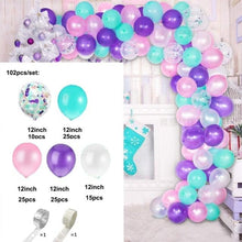 Load image into Gallery viewer, 132Pcs/set Mermaid Balloon Arch Kit Mermaid Tail Balloons Mermaid Party Decoration Balloons For Party Girl Birthday Party Modern Decoration